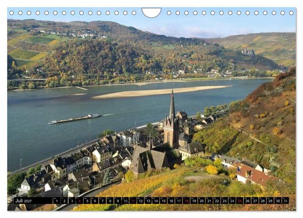 Produktbild: Der Rhein. Oberes Mittelrheintal von Bingen bis Koblenz (Wandkalender 2027 DIN A4 quer), CALVENDO Monatskalender