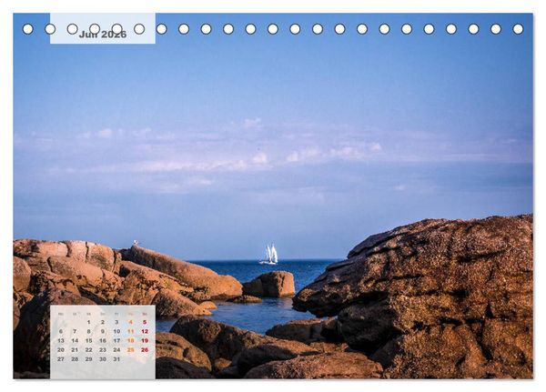 Produktbild: Bretagne - K&uuml;ste im Licht (Tischkalender 2026 DIN A5 quer), CALVENDO Monatskalender