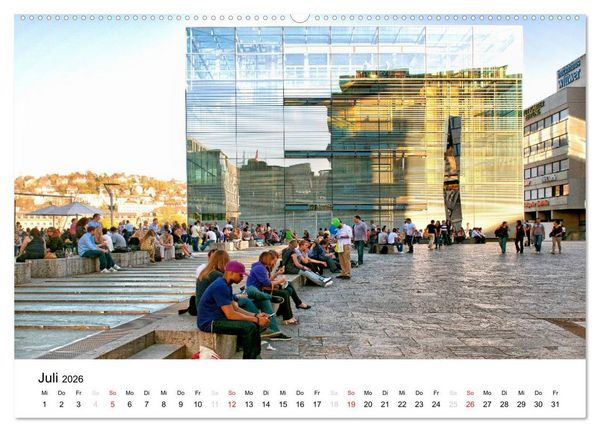 Produktbild: stadtansichten stuttgart (hochwertiger Premium Wandkalender 2026 DIN A2 quer), Kunstdruck in Hochglanz