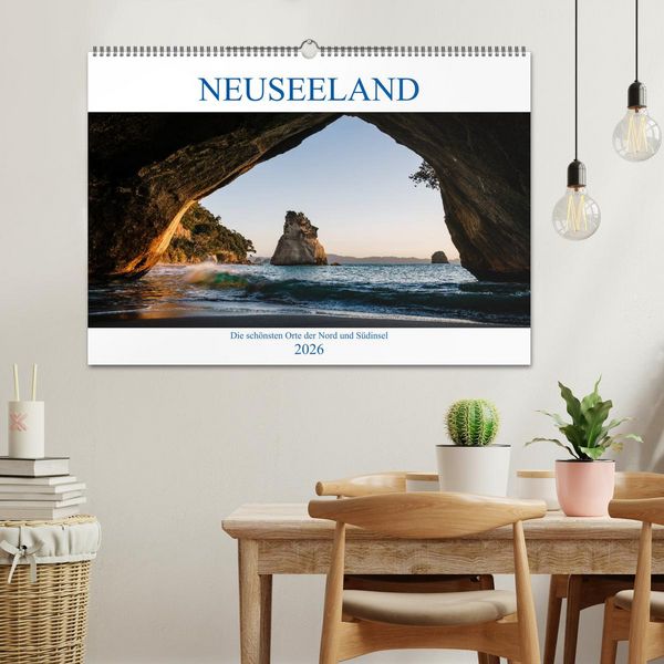 Produktbild: Neuseeland - Die sch&ouml;nsten Orte der Nord- und S&uuml;dinsel (Wandkalender 2026 DIN A2 quer), CALVENDO Monatskalender