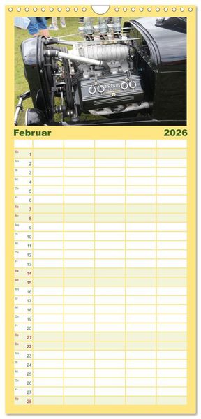 Produktbild: Familienplaner 2026 - Ford Flathead V8 Motoren mit 5 Spalten (Wandkalender, 21 x 45 cm) CALVENDO