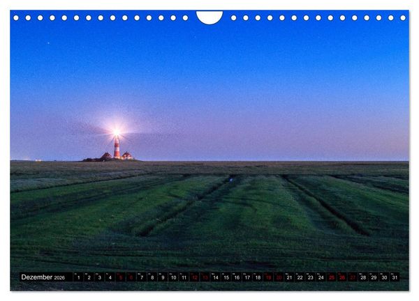 Produktbild: Einmaliges Westerhever (Wandkalender 2026 DIN A4 quer), CALVENDO Monatskalender