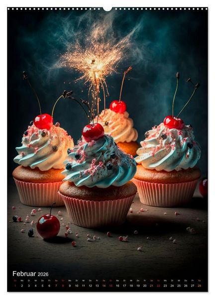 Produktbild: Desserts - S&uuml;&szlig;e K&ouml;stlichkeiten zum Dahinschmelzen (hochwertiger Premium Wandkalender 2026 DIN A2 hoch), Kunstdruck in Hochglanz