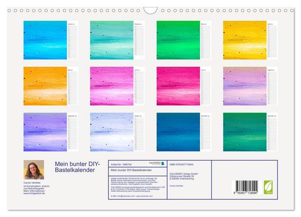 Produktbild: Mein bunter DIY-Bastelkalender (Wandkalender 2026 DIN A3 quer), CALVENDO Monatskalender