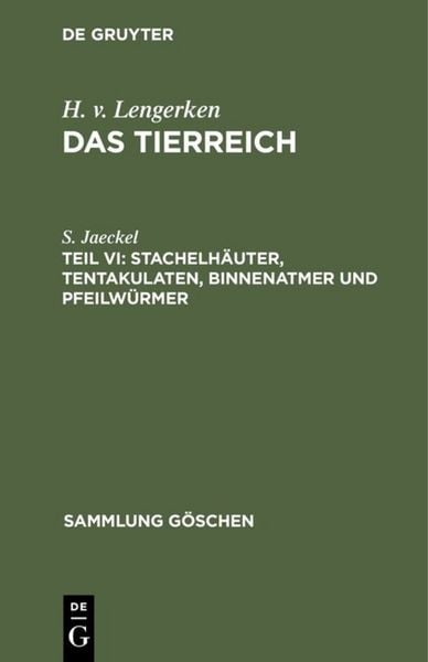 Produktbild: Stachelh&auml;uter, Tentakulaten, Binnenatmer und Pfeilw&uuml;rmer
