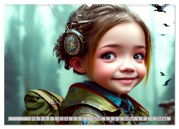 Produktbild: Starke M&auml;dchen - Steampunk Welten (hochwertiger Premium Wandkalender 2026 DIN A2 quer), Kunstdruck in Hochglanz