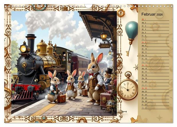 Produktbild: Hopp, Hopp durchs Zahnradland (Wandkalender 2026 DIN A3 quer), CALVENDO Monatskalender