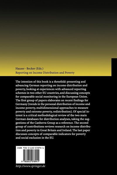 Produktbild: Reporting on Income Distribution and Poverty