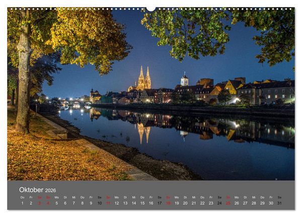 Produktbild: Regensburg - Stadtansichten (Wandkalender 2026 DIN A2 quer), CALVENDO Monatskalender