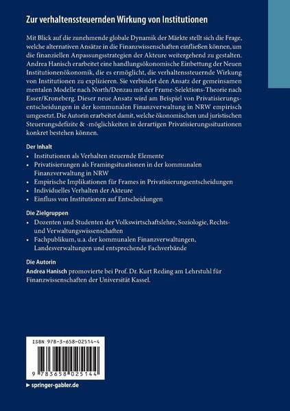 Produktbild: Zur verhaltenssteuernden Wirkung von Institutionen