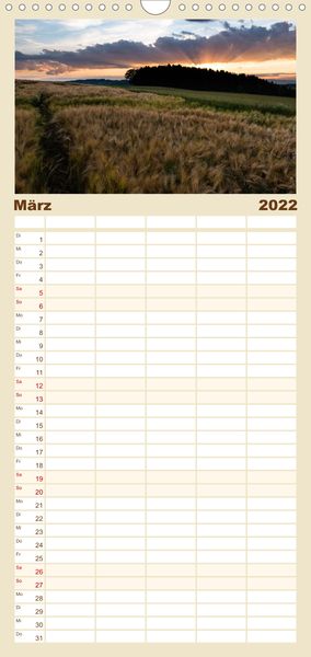 Produktbild: Familienplaner Goldene Stunde - Landschaftsbilder der Schweiz (Wandkalender 2022 , 21 cm x 45 cm, hoch)