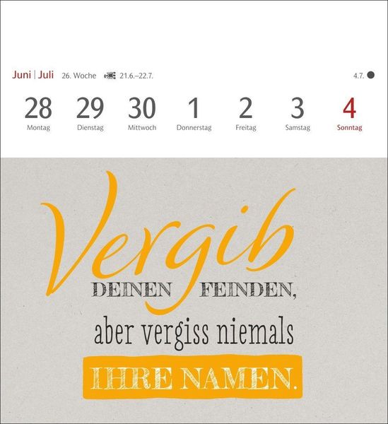 Produktbild: Typo-Spr&uuml;che-Kalender Postkartenkalender 2027 - Wochenkalender mit 53 Postkarten