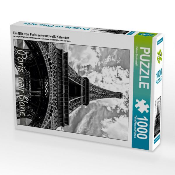 Produktbild: CALVENDO Puzzle Ein Bild von Paris schwarz wei&szlig; Kalender | 1000 Teile Lege-Gr&ouml;&szlig;e 64x48cm Foto-Puzzle f&uuml;r gl&uuml;ckliche Stunden