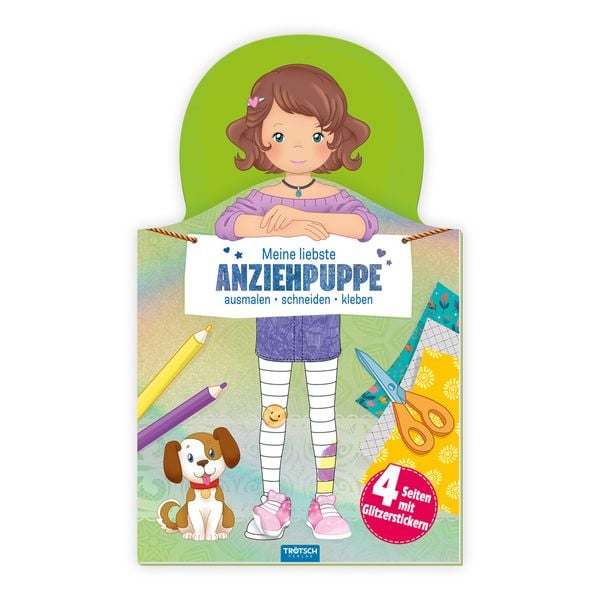Produktbild: Tr&ouml;tsch Besch&auml;ftigungsbuch Malbuch Stickerbuch Meine liebste Anziehpuppe