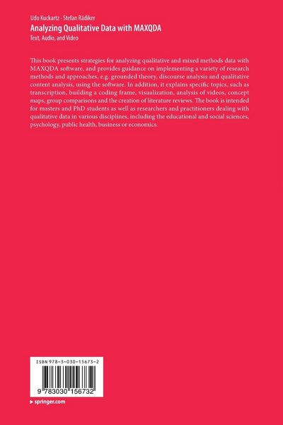 Produktbild: Analyzing Qualitative Data with MAXQDA