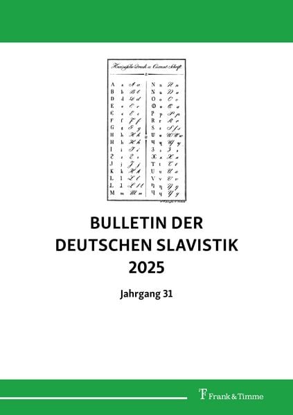 Produktbild: Bulletin der deutschen Slavistik 2025