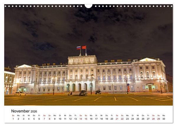 Produktbild: St. Petersburg bei Nacht (Wandkalender 2026 DIN A3 quer), CALVENDO Monatskalender