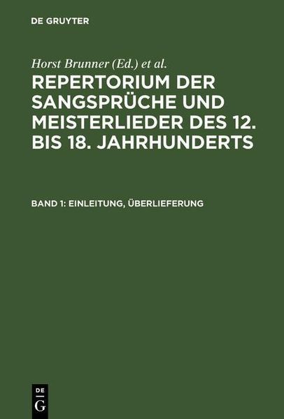 Produktbild: Einleitung, &Uuml;berlieferung