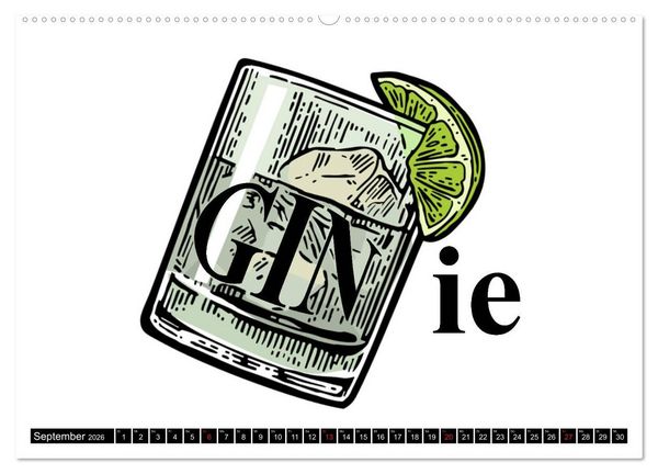 Produktbild: Gin & Tonic Die Besten Spr&uuml;che und Wortspiele (hochwertiger Premium Wandkalender 2026 DIN A2 quer), Kunstdruck in Hochglanz