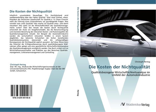 Produktbild: Die Kosten der Nichtqualit&auml;t