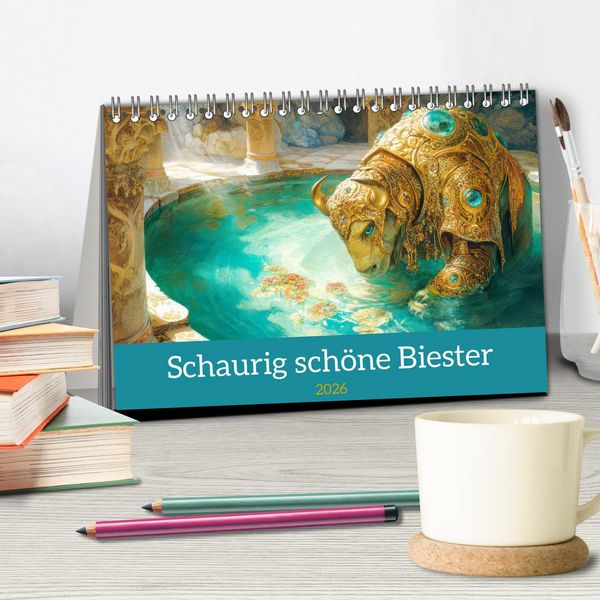 Produktbild: Schaurig sch&ouml;ne Biester (Tischkalender 2026 DIN A5 quer), CALVENDO Monatskalender
