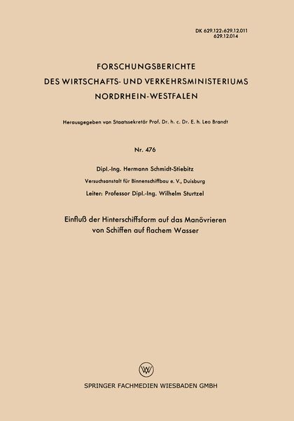 Produktbild: Einflu&szlig; der Hinterschiffsform auf das Man&ouml;vrieren von Schiffen auf flachem Wasser