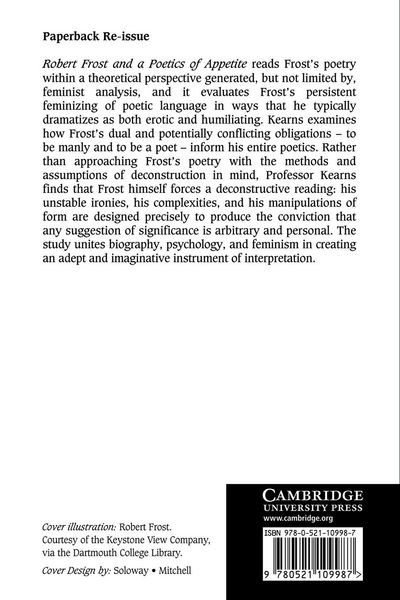 Produktbild: Robert Frost and a Poetics of Appetite