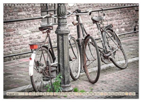 Produktbild: Fahrrad Alltag - Film Noir Style (Wandkalender 2026 DIN A3 quer), CALVENDO Monatskalender