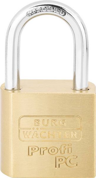 Produktbild: Burg W&auml;chter Profi 116 PC 50 Vorh&auml;ngeschloss Messing Profilzylinder-Vorhangschloss