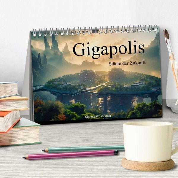 Produktbild: Gigapolis (Tischkalender 2026 DIN A5 quer), CALVENDO Monatskalender