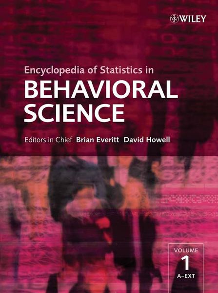 Produktbild: Encyclopedia of Statistics in Behavioral Science