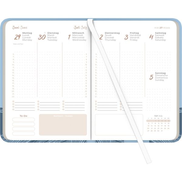 Produktbild: Lady Journal Deluxe Sky 2026 - Taschen-Kalender A6 (10,7x15,2 cm) - Tucson Einband - mit Motivprägung - Weekly - 192 Seiten - Alpha Edition