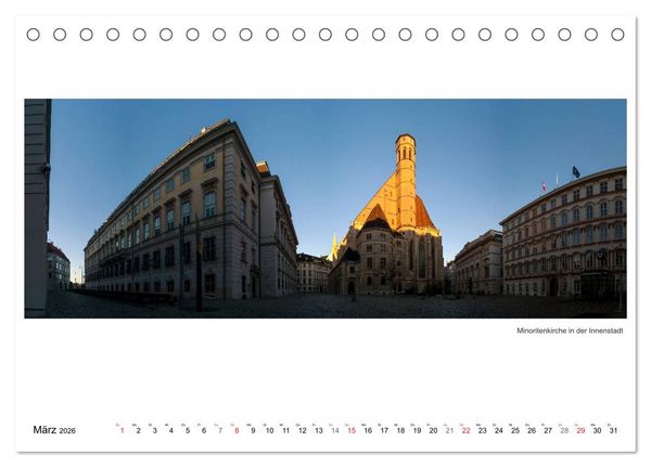 Produktbild: Wien Panoramen (Tischkalender 2026 DIN A5 quer), CALVENDO Monatskalender