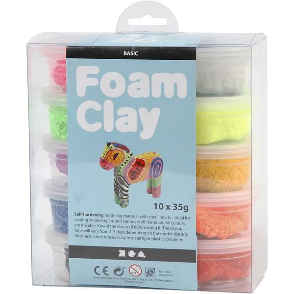 Produktbild: Creativ Company Foam Clay&reg; sortierte Farben, 10x35 g