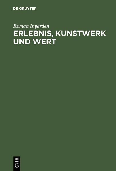 Produktbild: Erlebnis, Kunstwerk und Wert