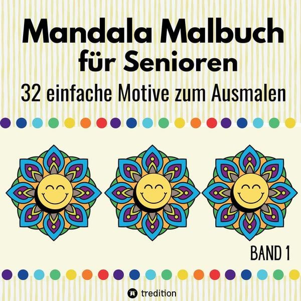 Produktbild: Mandala Malbuch f&uuml;r Senioren 32 einfache Motive zum Ausmalen F&ouml;rdert Entspannung, Feinmotorik und Gehirntraining Erwachsene, Demenzpatienten Weihnacht