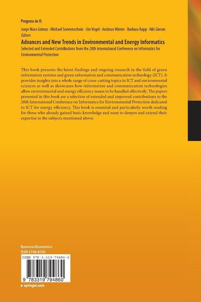 Produktbild: Advances and New Trends in Environmental and Energy Informatics
