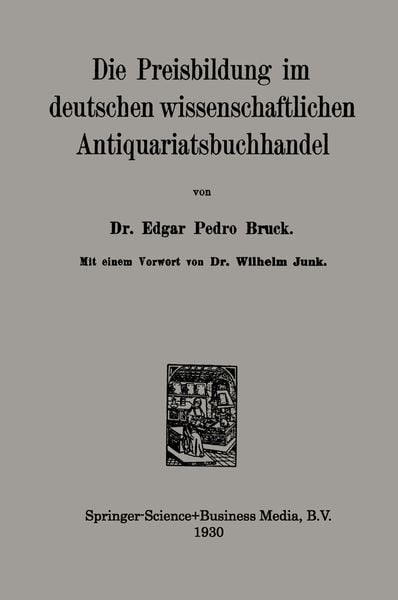 Produktbild: Die Preisbildung im deutschen wissenschaftlichen Antiquariatsbuchhandel
