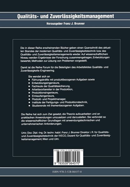Produktbild: Wirtschaftlichkeit Industrieller Zuverl&auml;ssigkeitssicherung