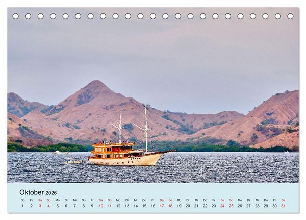 Produktbild: Indonesien - Die kleinen Sundainseln (Tischkalender 2026 DIN A5 quer), CALVENDO Monatskalender