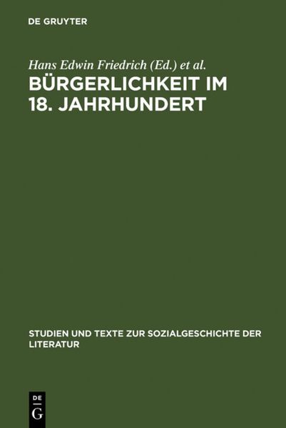 Produktbild: B&uuml;rgerlichkeit im 18. Jahrhundert