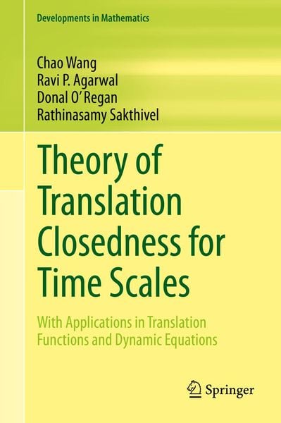 Produktbild: Theory of Translation Closedness for Time Scales