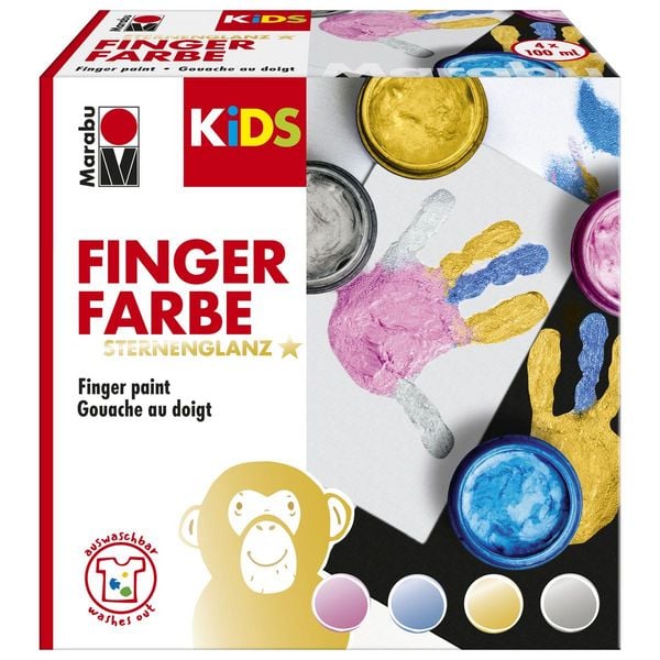 Produktbild: Marabu KiDS Fingerfarbe Sternenglanz 4x100ml