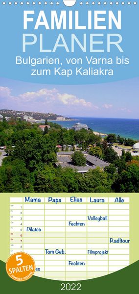 Produktbild: Familienplaner Bulgarien, von Varna bis zum Kap Kaliakra (Wandkalender 2022 , 21 cm x 45 cm, hoch)