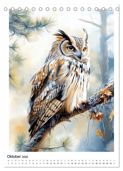 Produktbild: V&ouml;gel - gefiederte Freunde in Wald und Feld (Tischkalender 2026 DIN A5 hoch), CALVENDO Monatskalender