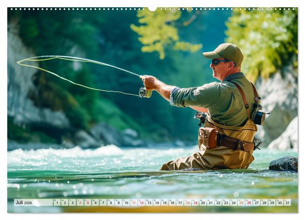 Produktbild: Angeln und Fischen Impressionen (hochwertiger Premium Wandkalender 2026 DIN A2 quer), Kunstdruck in Hochglanz