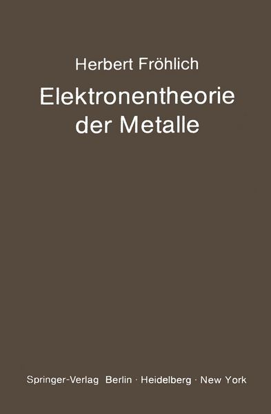 Produktbild: Elektronentheorie der Metalle