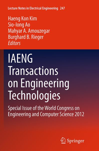 Produktbild: IAENG Transactions on Engineering Technologies