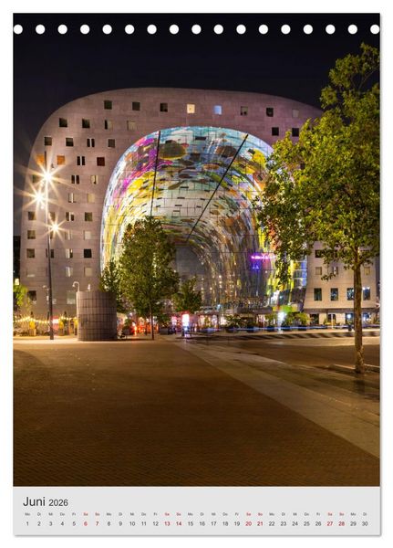 Produktbild: ROTTERDAM Impressionen bei Tag und Nacht (Tischkalender 2026 DIN A5 hoch), CALVENDO Monatskalender