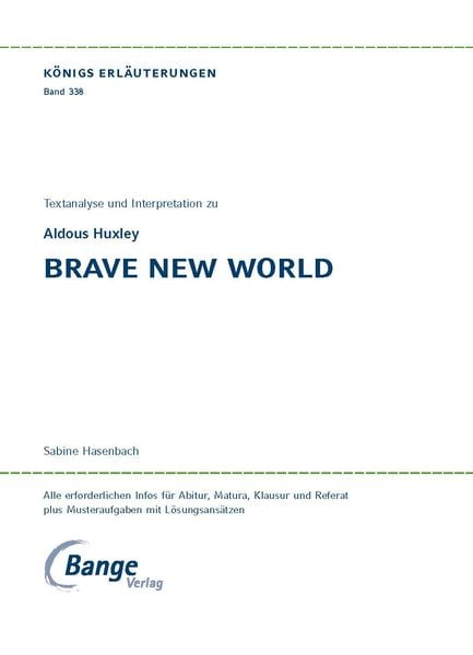 Brave New World - Schöne neue Welt von Aldous Huxley.